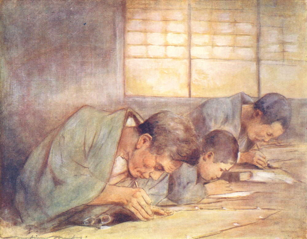 JAPAN. Workers. Stencil-makers 1904 old antique vintage print picture